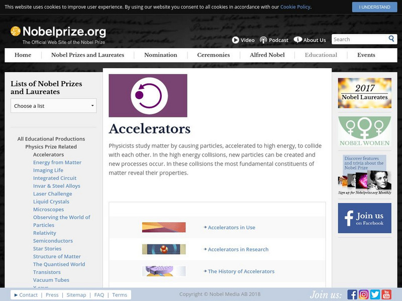 The Nobel Prize: Accelerators Website The Nobel Prize: Accelerators Website