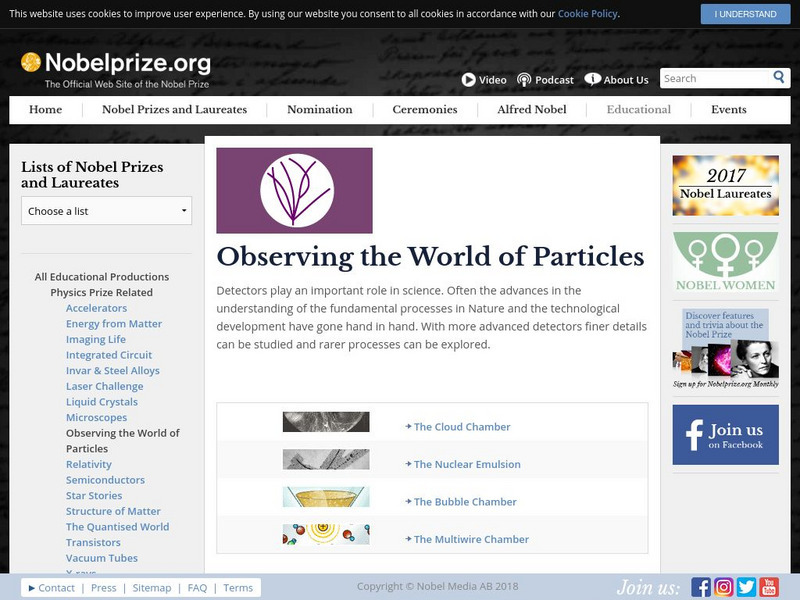 The Nobel Prize: Observing the World of Particles Handout The Nobel Prize: Observing the World of Particles Handout