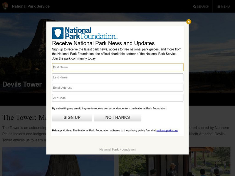 National Park Service: Devils Tower Website National Park Service: Devils Tower Website