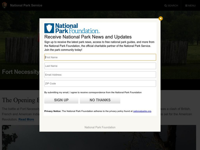 National Park Service: Fort Necessity National Battlefield Unit Plan National Park Service: Fort Necessity National Battlefield Unit Plan