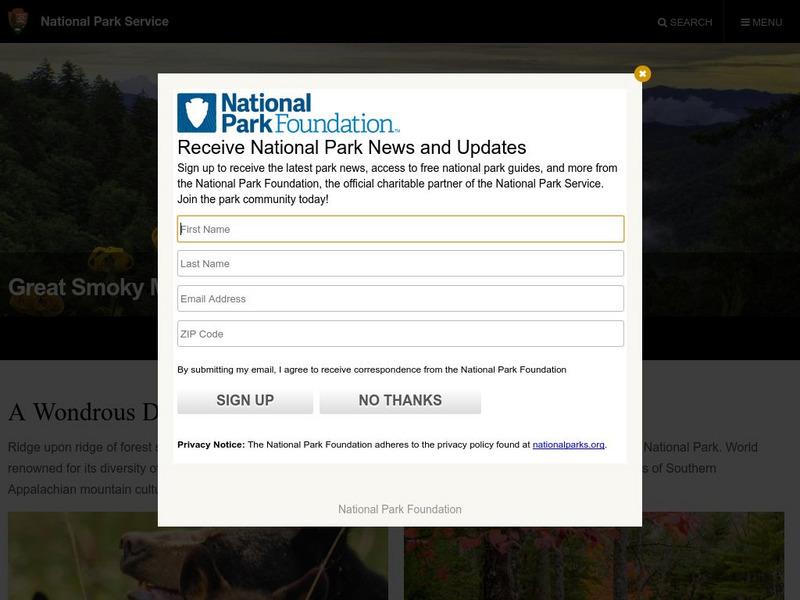 National Park Service: Great Smoky Mountains Handout National Park Service: Great Smoky Mountains Handout