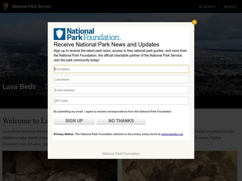 National Park Service: Lava Beds National Monument Website National Park Service: Lava Beds National Monument Website