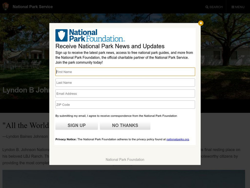 National Park Service: Lyndon B. Johnson National Historical Park Website National Park Service: Lyndon B. Johnson National Historical Park Website