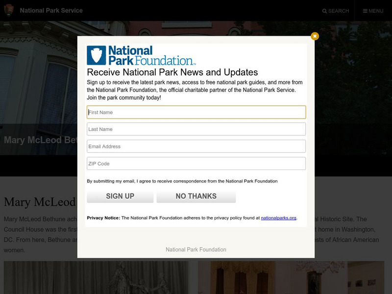 National Park Service: Mary Mc Leod Bethune Council House Website National Park Service: Mary Mc Leod Bethune Council House Website