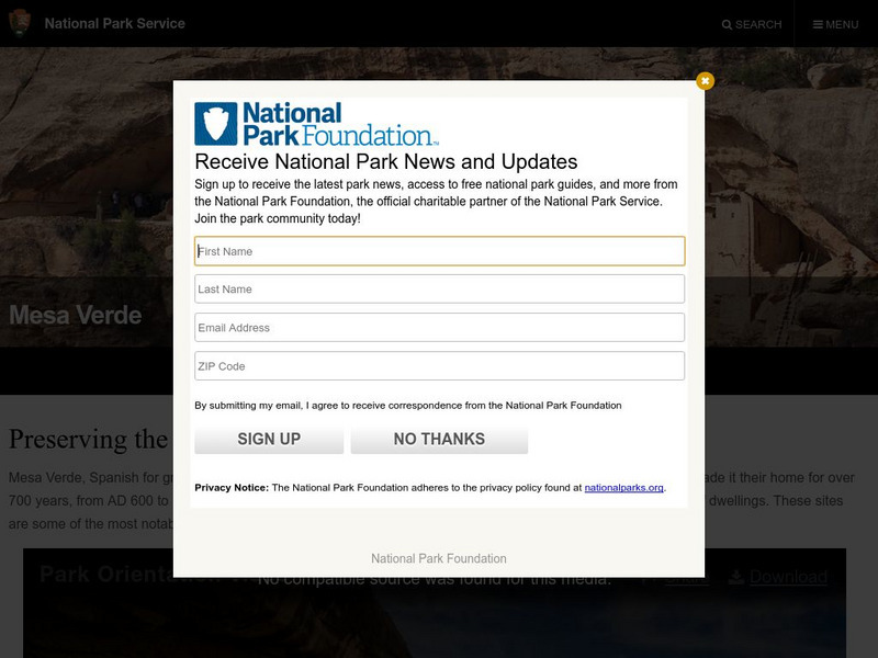 National Park Service: Mesa Verde National Park Website National Park Service: Mesa Verde National Park Website