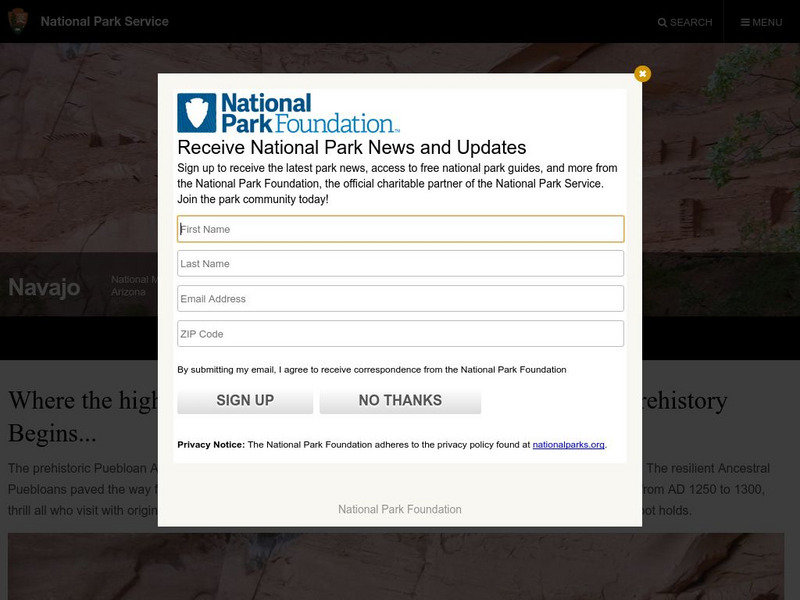 National Park Service: Navajo National Monument Website