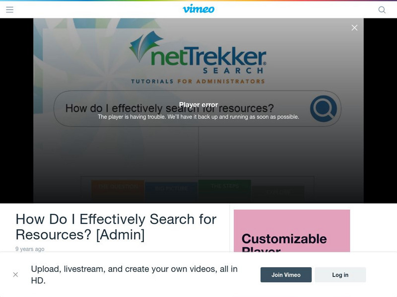 Net Trekker: How Do I Effectively Search for Resources? Administrator Instructional Video