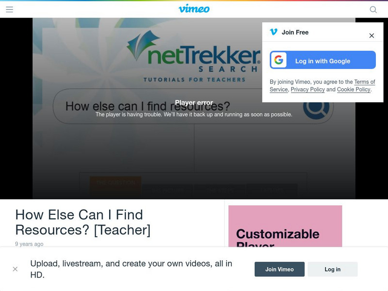 Net Trekker: How Else Can I Find Resources? Teacher Instructional Video