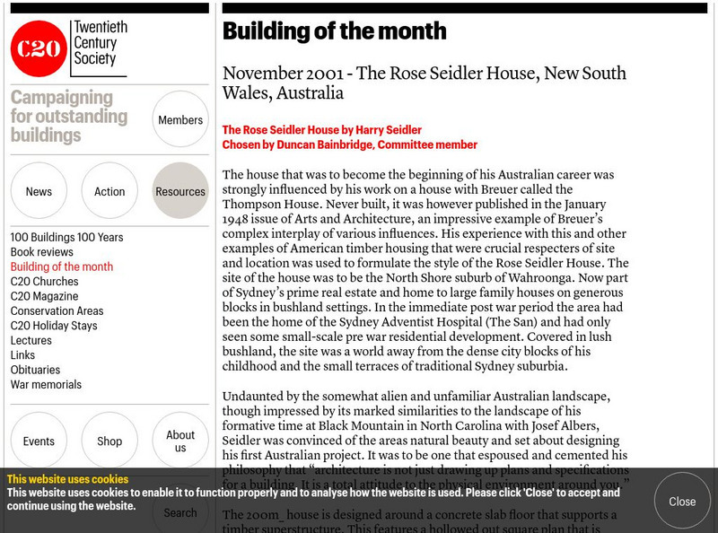 20th Century Society: Rose Seidler House Article 20th Century Society: Rose Seidler House Article