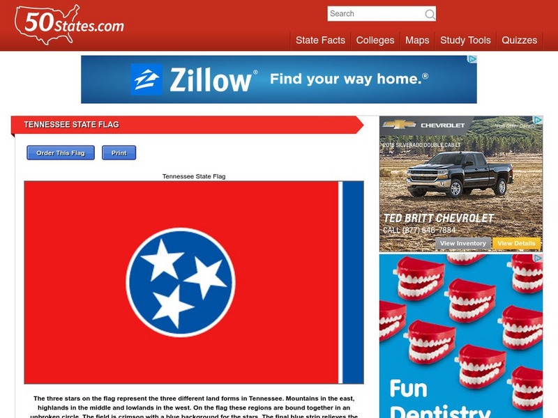 50 States: Tennessee State Flag Graphic 50 States: Tennessee State Flag Graphic