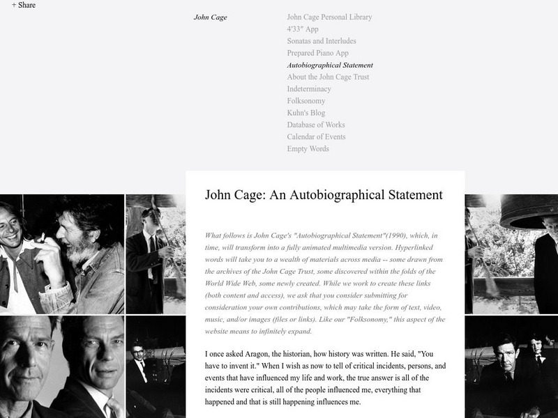 John Cage: An Autobiographical Statement Instructional Video