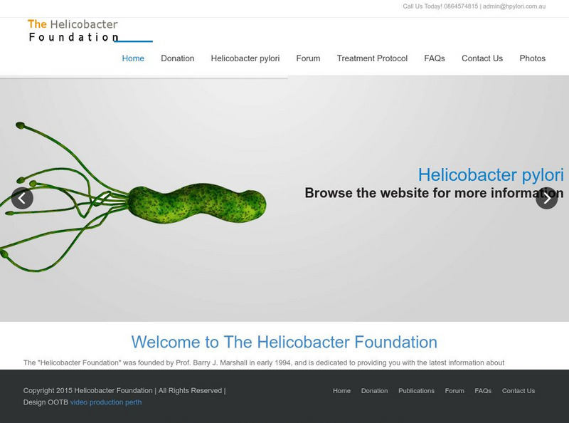 Helicobacter Foundation Website