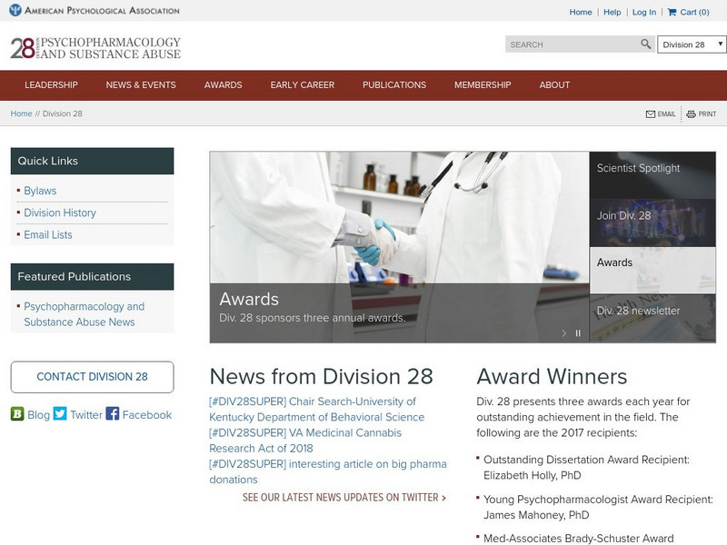 Apa: Psychopharmacology and Substance Abuse Website Apa: Psychopharmacology and Substance Abuse Website