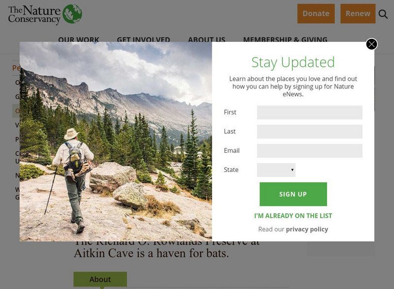 Nature Conservancy: Pennsylvania: Richard O. Rowlands Preserve at Aitkin Cave Handout