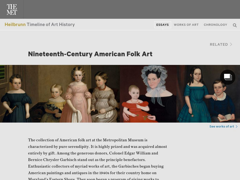 Metropolitan Museum of Art: Nineteenth Century American Folk Art Website Metropolitan Museum of Art: Nineteenth Century American Folk Art Website