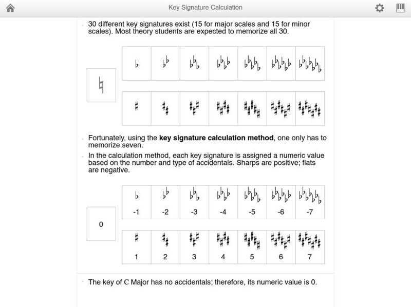 Music theory.net: Key Signature Calculation Interactive