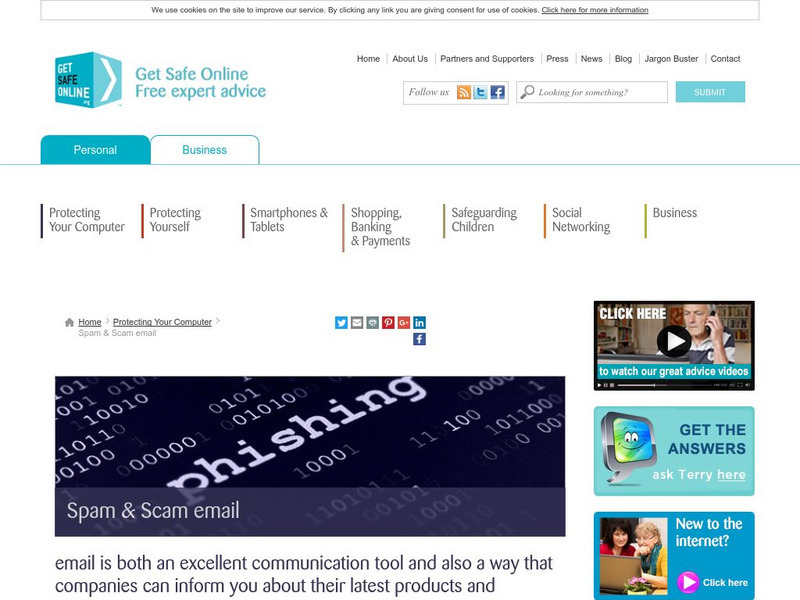 Get Safe Online: Spam and Scam Email Article Get Safe Online: Spam and Scam Email Article