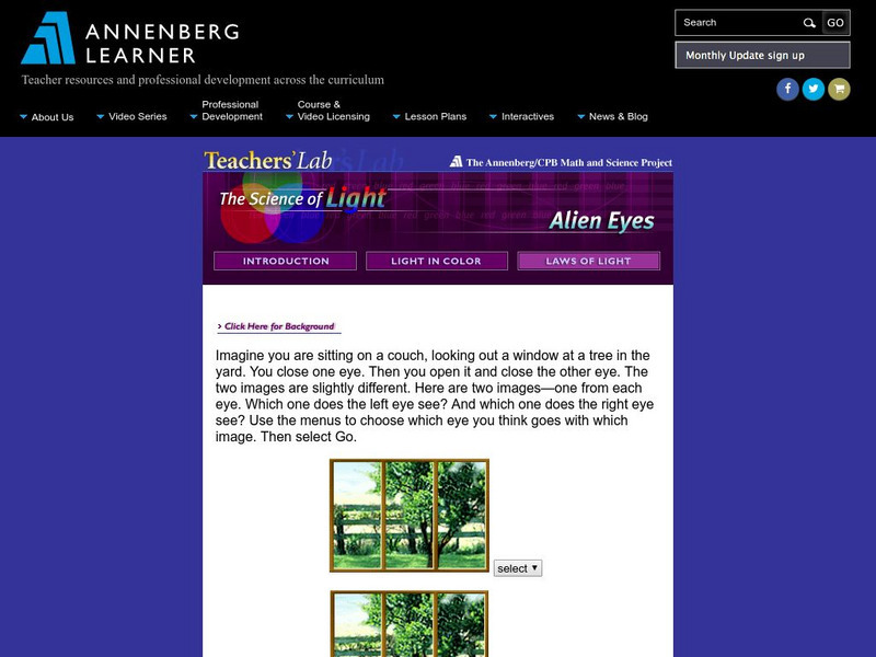 Annenberg Learner: Alien Eyes Interactive