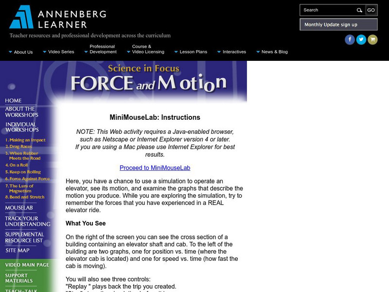 Annenberg Learner: Mini Mouse Lab Interactive Annenberg Learner: Mini Mouse Lab Interactive