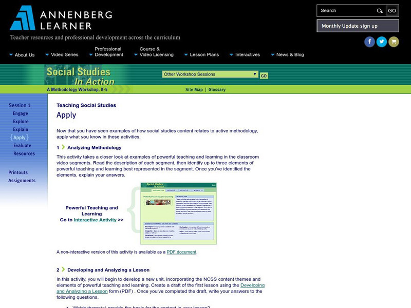 Annenberg Learner: Powerful Teaching and Learning Professional Doc