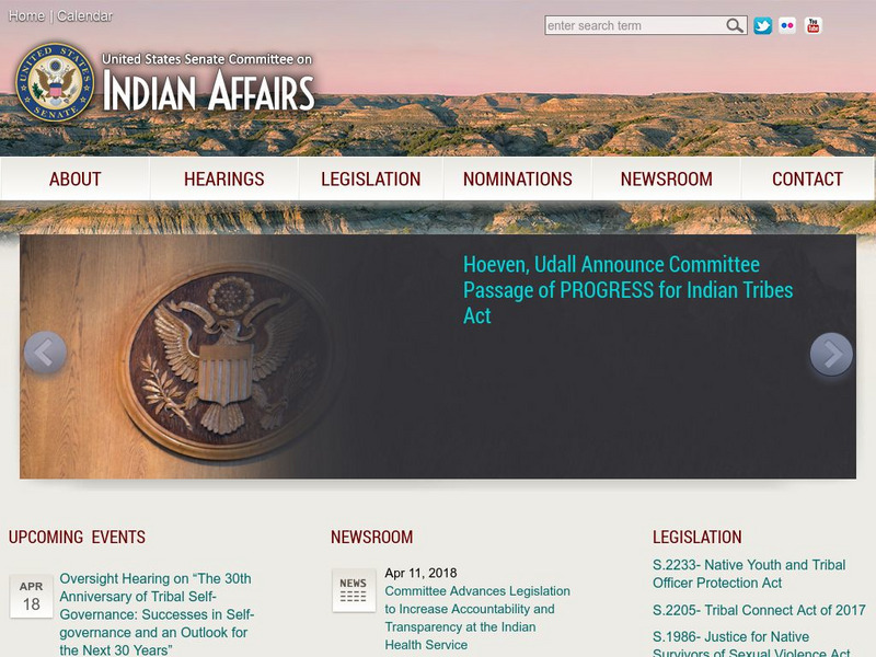 United States Senate Committee on Indian Affairs Website United States Senate Committee on Indian Affairs Website