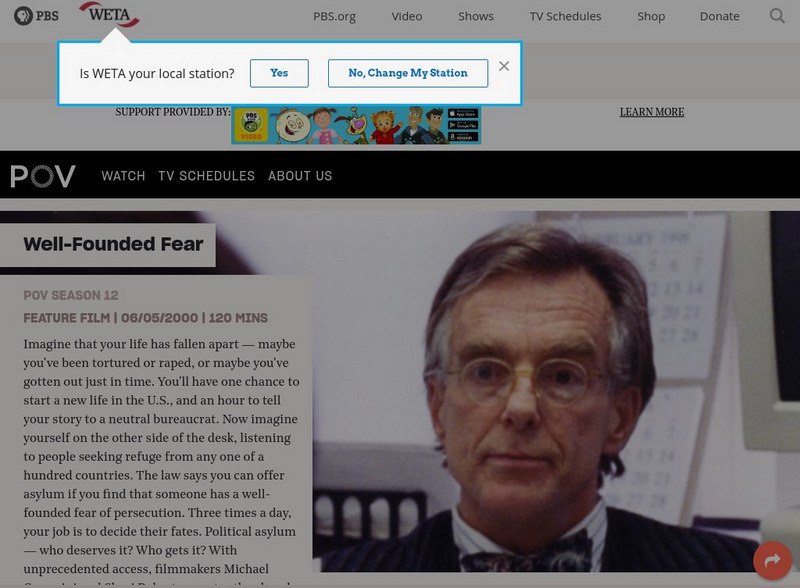 Pbs Teachers: Well Founded Fear (Lesson Plans About Asylum Seekers) Lesson Plan Pbs Teachers: Well Founded Fear (Lesson Plans About Asylum Seekers) Lesson Plan