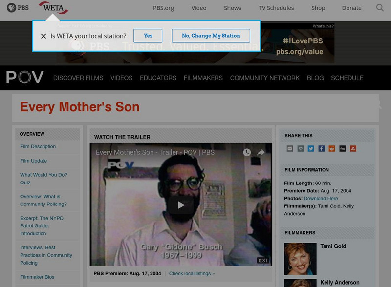 Pbs Teachers: Every Mother's Son (A Lesson for Exploring Police Brutality) Website Pbs Teachers: Every Mother's Son (A Lesson for Exploring Police Brutality) Website