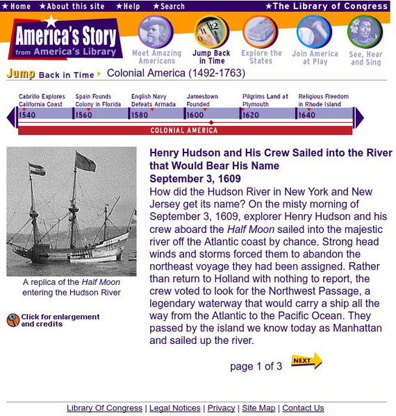 Loc: America's Story: Henry Hudson and His Crew Activity Loc: America's Story: Henry Hudson and His Crew Activity
