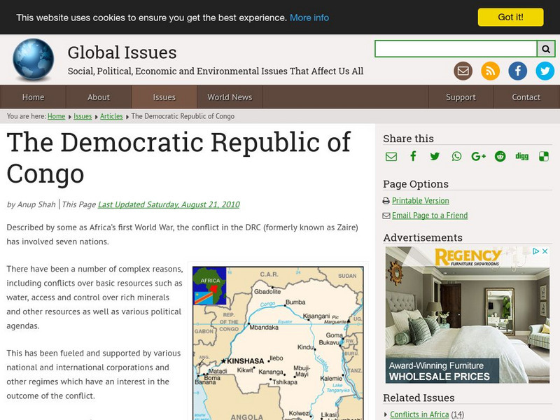 Global Issues: The Democratic Republic of Congo Website Global Issues: The Democratic Republic of Congo Website