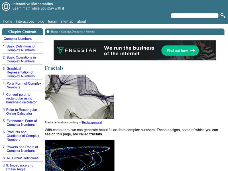 Interactive Mathematics: Fractals Activity Interactive Mathematics: Fractals Activity