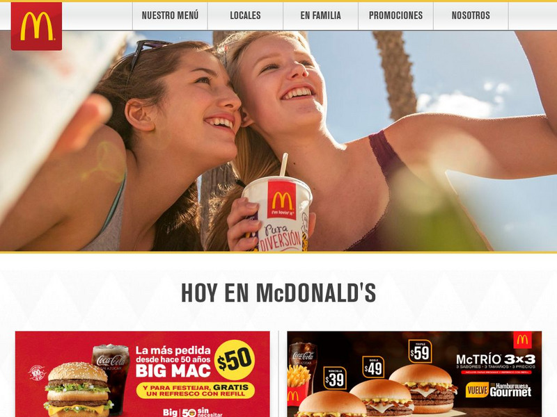Mc Donald's: Mexico Website Mc Donald's: Mexico Website
