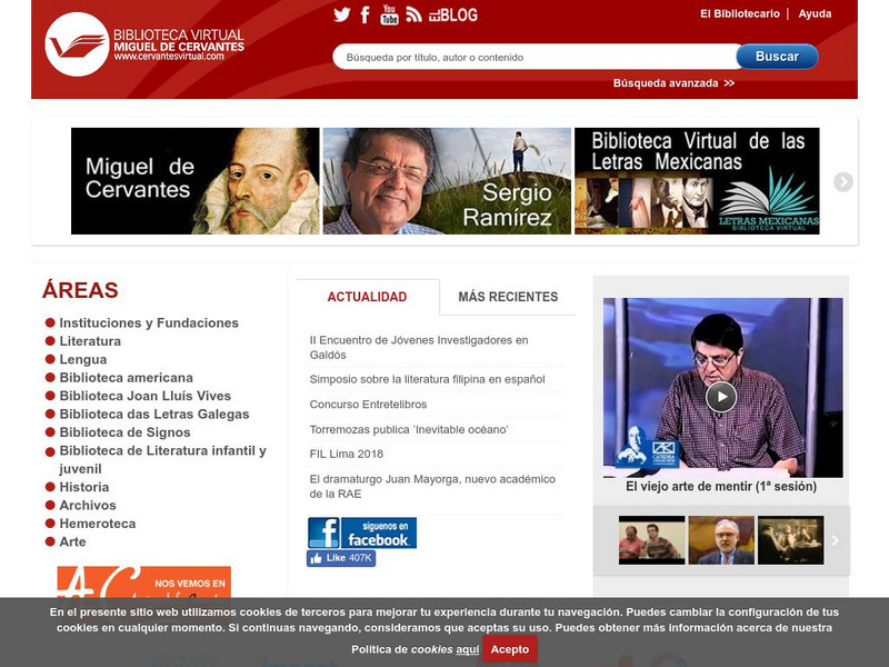 Biblioteca Virtual De Cervantes: Virtual Library Website