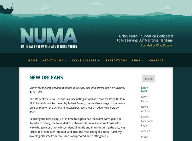 Numa: New Orleans Steamship, 1811 Website Numa: New Orleans Steamship, 1811 Website