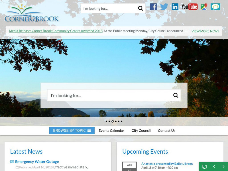 City of Corner Brook Website