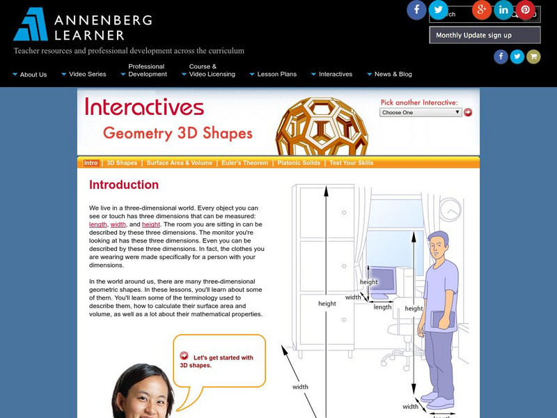 Annenberg Learner: Geometry 3 D Shapes Activity Annenberg Learner: Geometry 3 D Shapes Activity