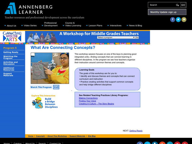 Annenberg Learner: Connecting With the Arts: What Are Connecting Concepts? Professional Doc Annenberg Learner: Connecting With the Arts: What Are Connecting Concepts? Professional Doc