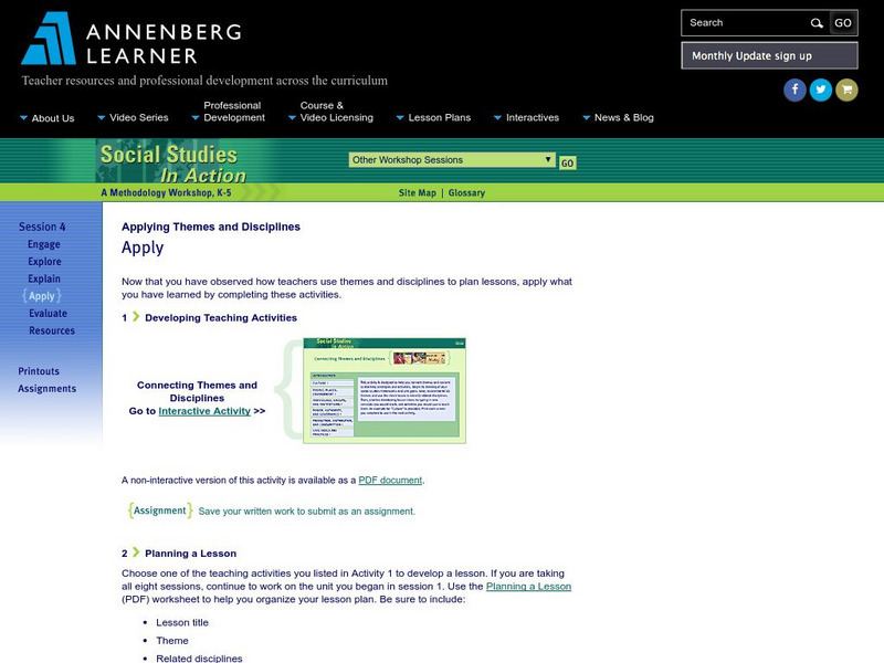 Annenberg Learner: Connecting Themes and Disciplines Professional Doc Annenberg Learner: Connecting Themes and Disciplines Professional Doc