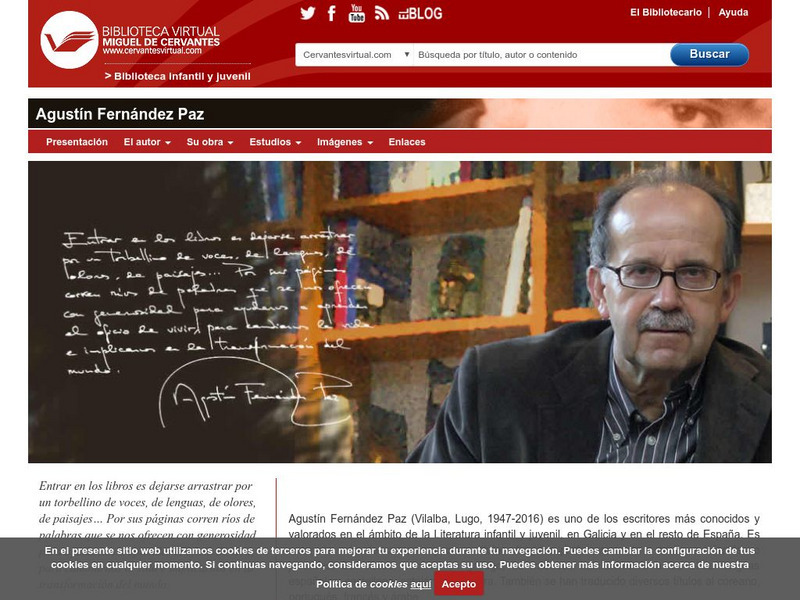 Biblioteca Virtual Miguel De Cervantes: Agustin Fernandez Paz Handout Biblioteca Virtual Miguel De Cervantes: Agustin Fernandez Paz Handout