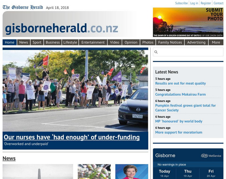 The Gisborne Herald: Home Page Website The Gisborne Herald: Home Page Website