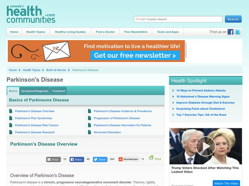 Health Communities: Parkinson's Disease Website Health Communities: Parkinson's Disease Website