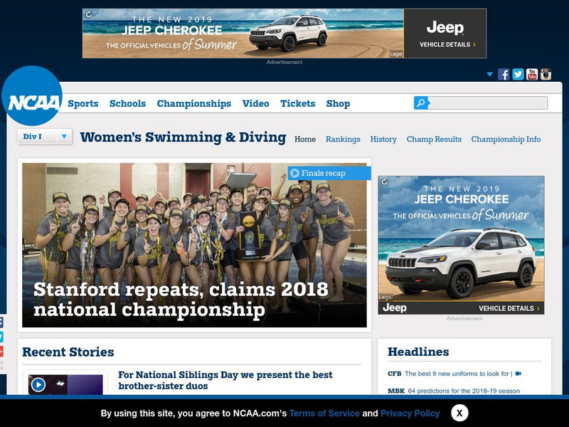 Ncaa: Women's Swimming and Diving Website