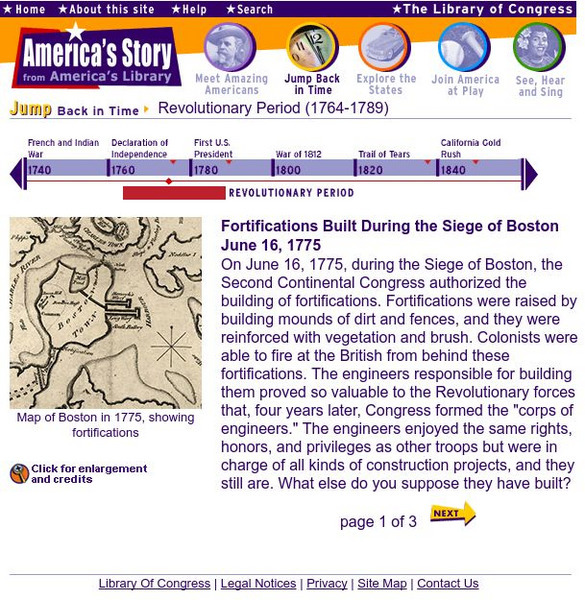 Loc: Fortifications Built During the Siege Activity Loc: Fortifications Built During the Siege Activity