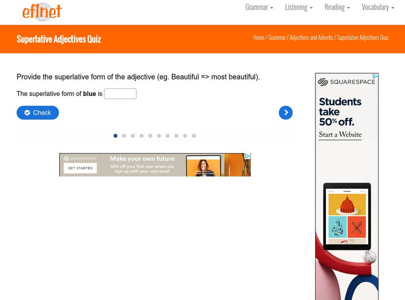Elfnet: Superlative Adjectives Unknown Type Elfnet: Superlative Adjectives Unknown Type