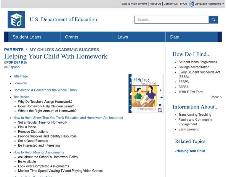 Helping Your Child With Homework Website Helping Your Child With Homework Website