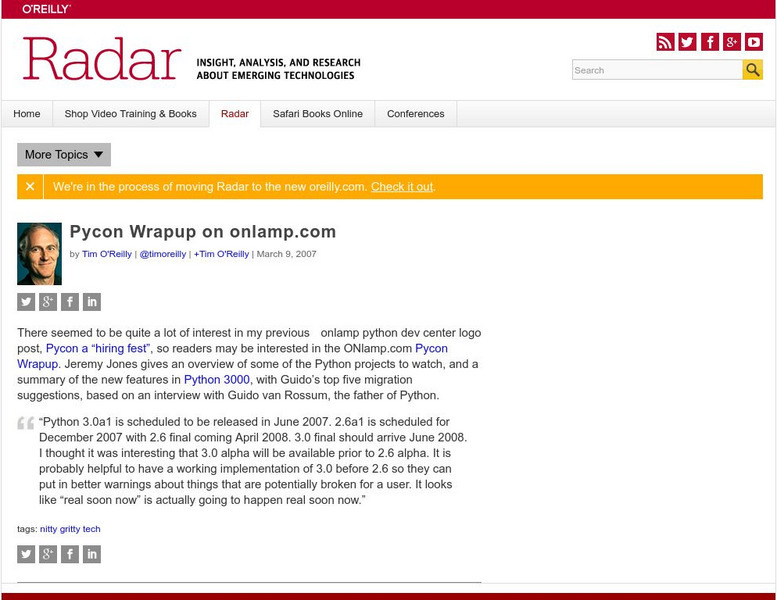 O'reilly: On Lamp Ruby on Rails Article