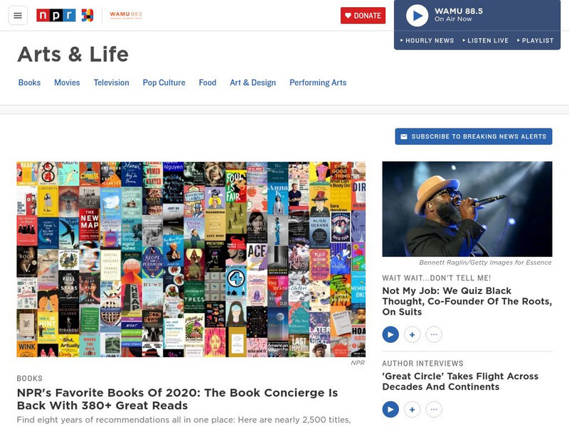 Npr: Arts and Culture Home Website