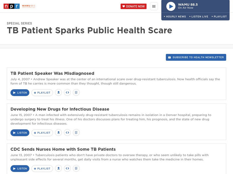 Npr: Tb Patient Sparks Public Health Scare Audio Npr: Tb Patient Sparks Public Health Scare Audio