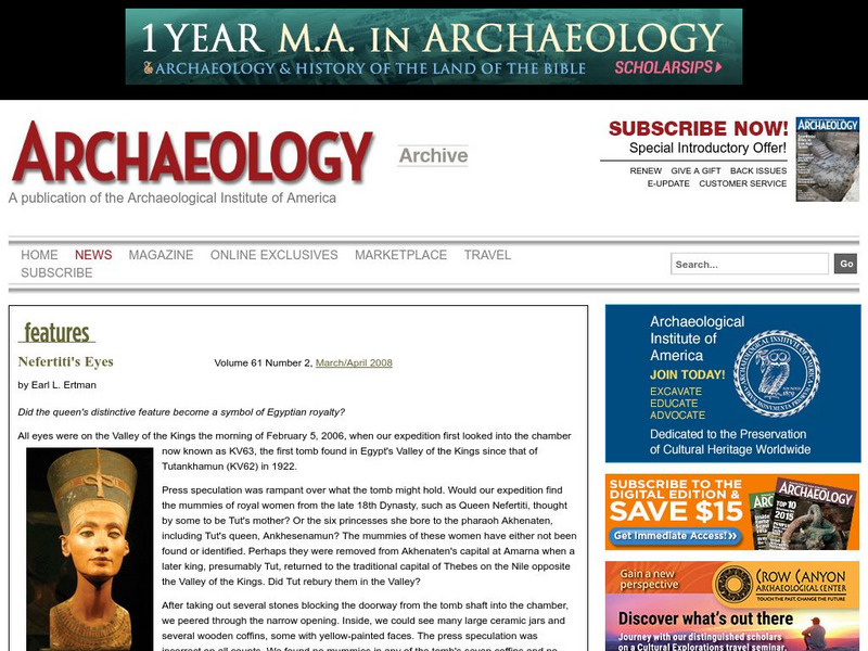 Archaeology: Nefertiti's Eyes Article