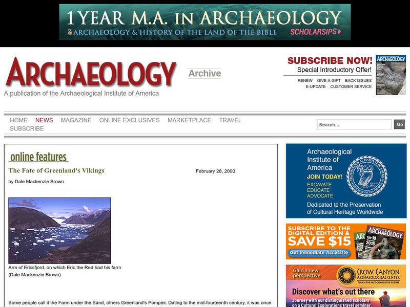 The Fate of Greenland's Vikings Handout