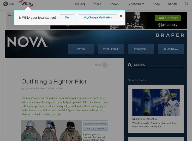 Pbs Nova: Missing in Mi G Alley: Outfitting a Fighter Pilot Interactive Pbs Nova: Missing in Mi G Alley: Outfitting a Fighter Pilot Interactive